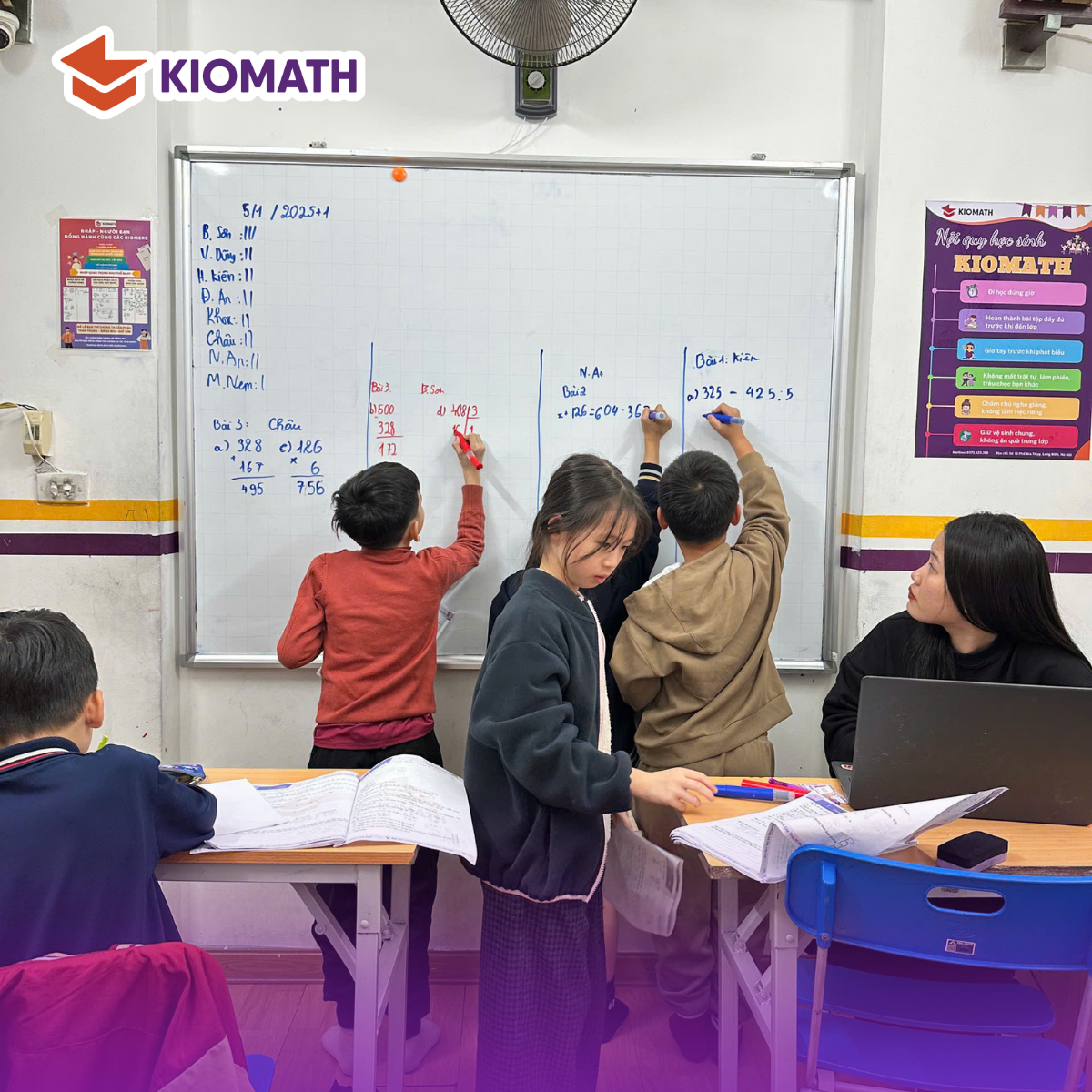 KHÔNG KHÍ LỚP HỌC ĐẦU TUẦN TẠI KIOMATH