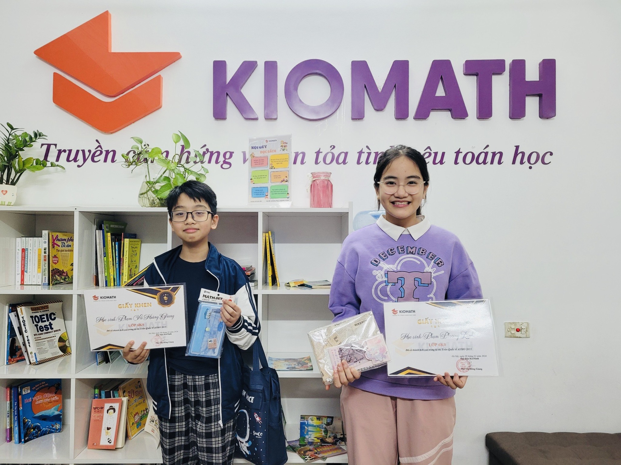 GƯƠNG MẶT XUẤT SẮC CỦA CÁC BẠN HỌC SINH KIOMATH TRONG KÌ THI TOÁN ASMO