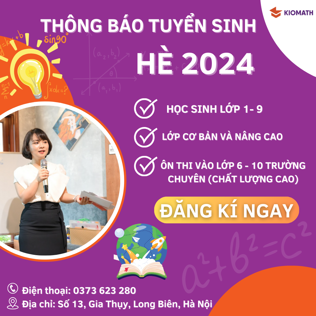 THÔNG TIN TUYỂN SINH HÈ 2024 TẠI KIOMATH