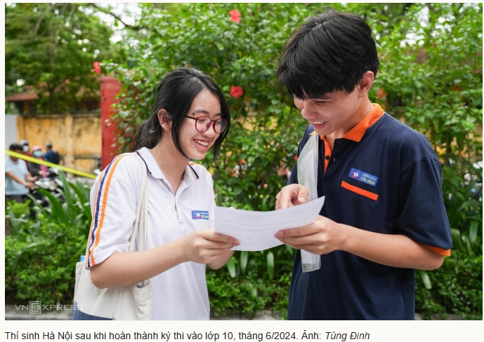 CHUYÊN TOÁN 'THỐNG TRỊ' ĐIỂM CHUẨN VÀO LỚP 10 Ở HÀ NỘI