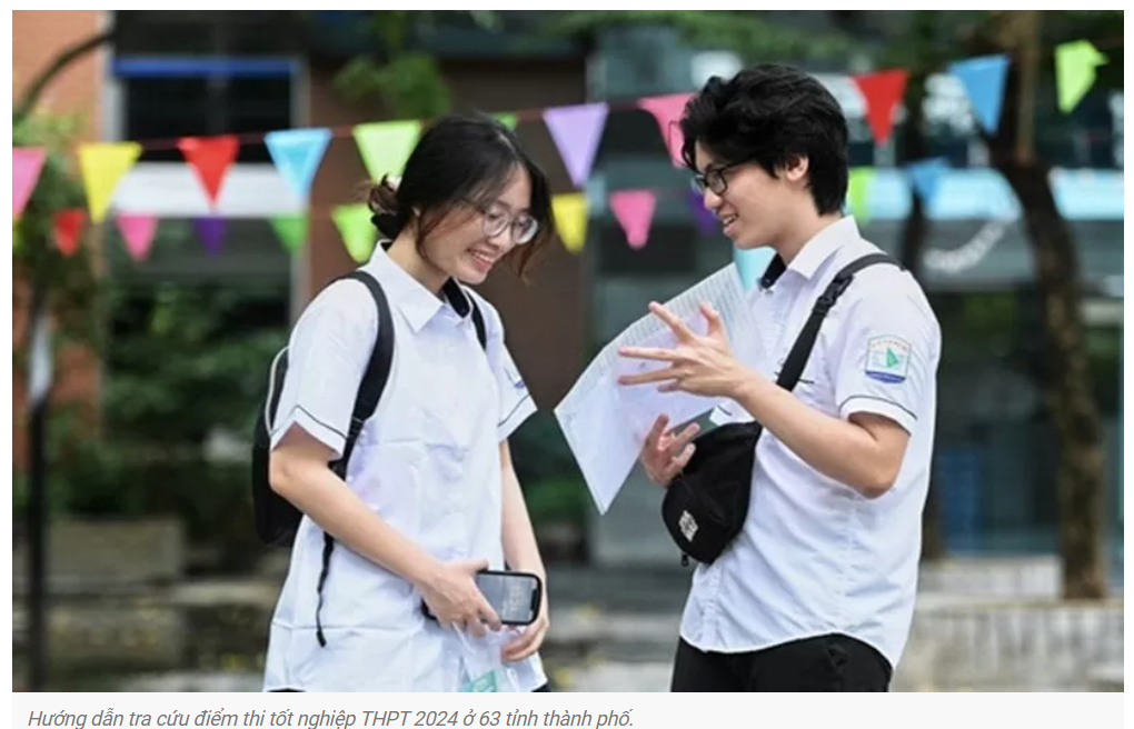 HƯỚNG DẪN THÍ SINH CÁCH TRA CỨU ĐIỂM THI TỐT NGHIỆP THPT NĂM 2024