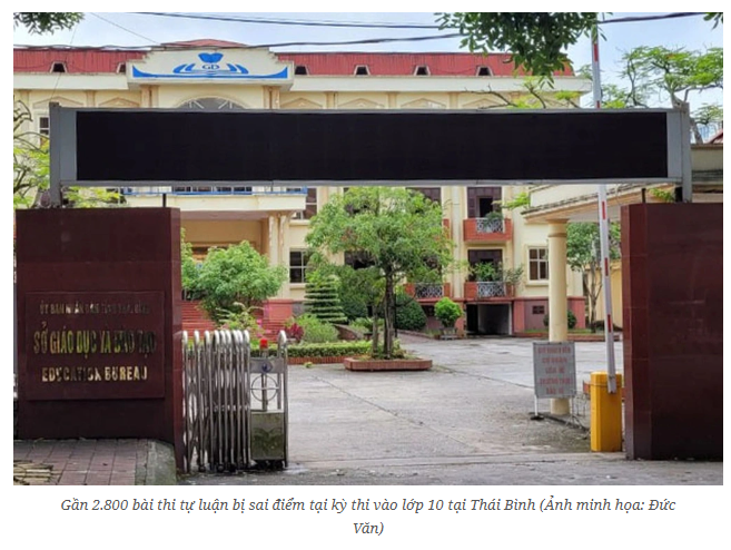LÙM XÙM ĐIỂM THI THÁI BÌNH: GẦN 2.800 BÀI SAI ĐIỂM, 258 EM ĐỖ THÀNH TRƯỢT