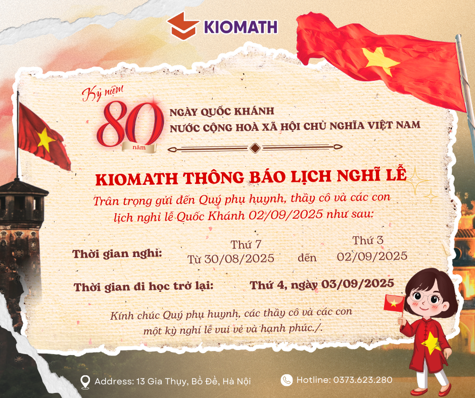 Thông báo nghỉ lễ Quốc khánh 2/9/1945 – 2/9/2025